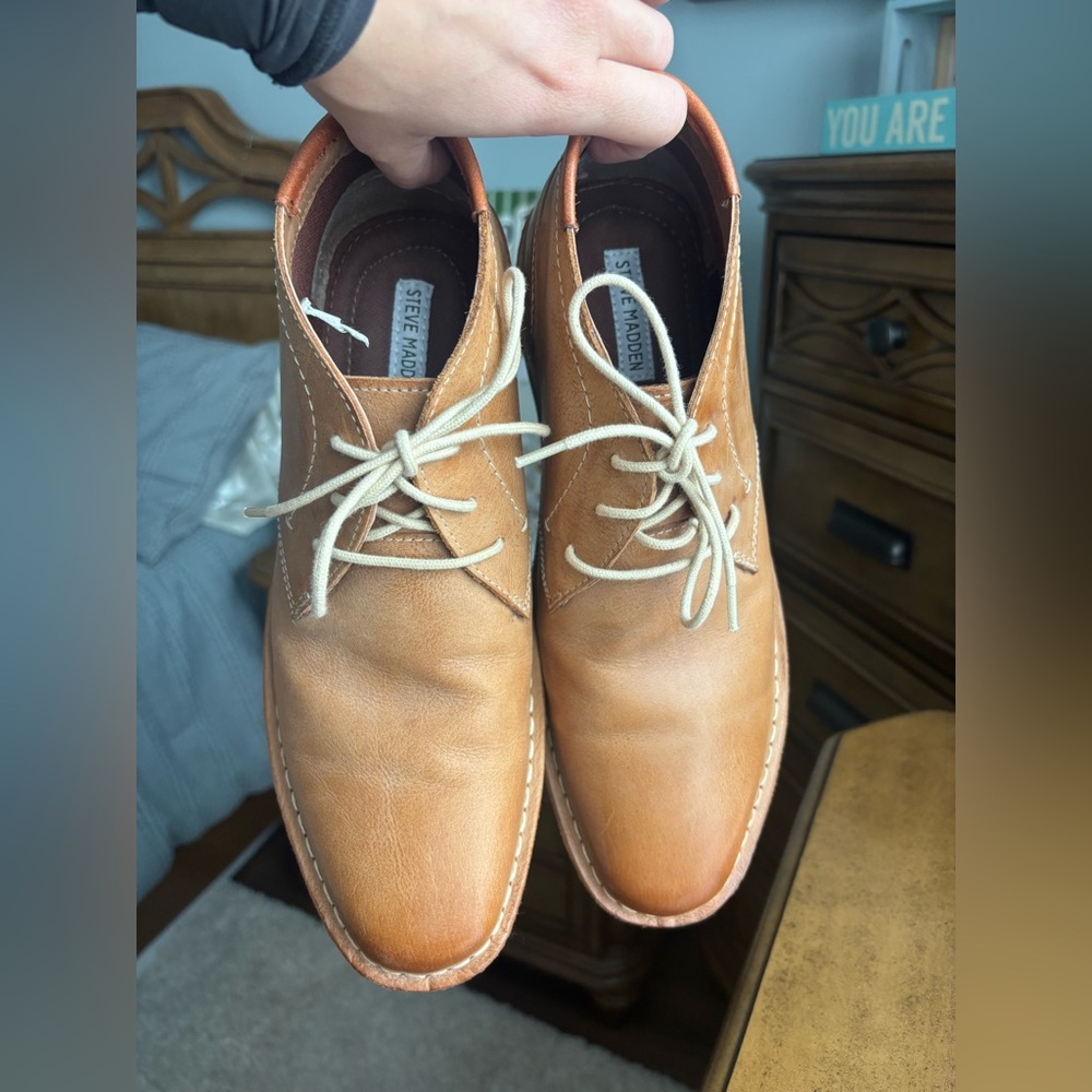 Steve Madden Men's Tan Leather Shoes
